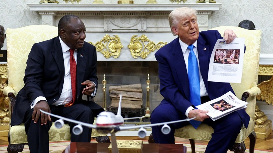 Trump Confronts Ramaphosa with Video Alleging ‘White Genocide’ in South Africa